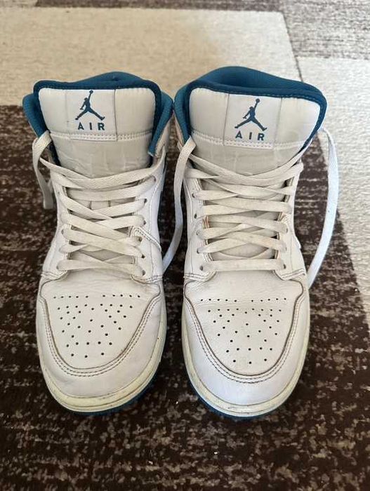Nike Air Jordan 1 Mid alb-albastru