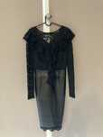 Rochie neagra piele