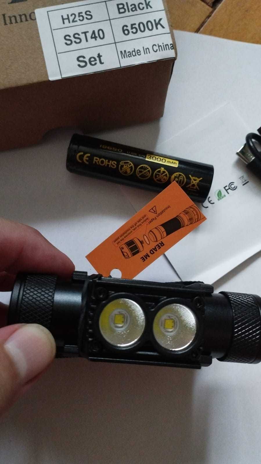 Sofirn H25S Dual SST40 de 1200 LM-set cu acumulator