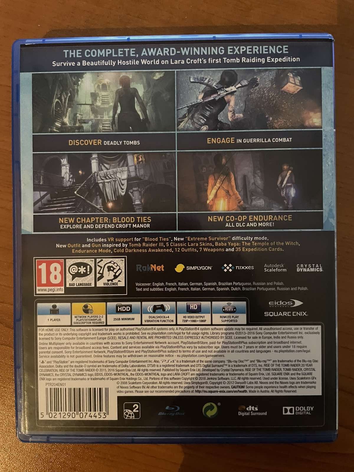 Tom Raider, Rayman Legends/  NFS Heat Ps4/5