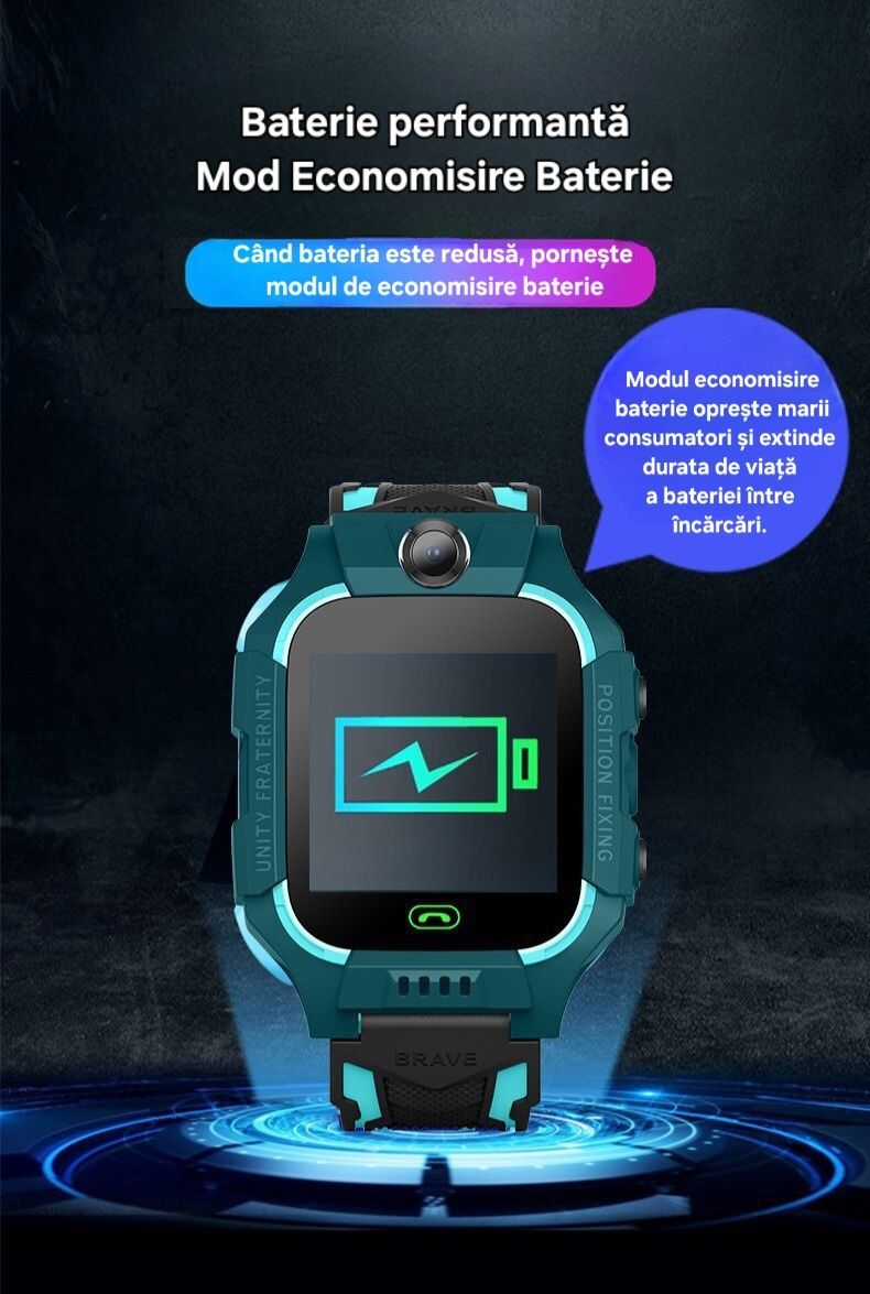 Smartwatch copii cu SIM. Localizare/SOS. Apel/Mesaje vocale. Foto/Joc.