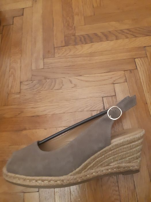 Sandale piele intoarsa naturala 5th Avenue