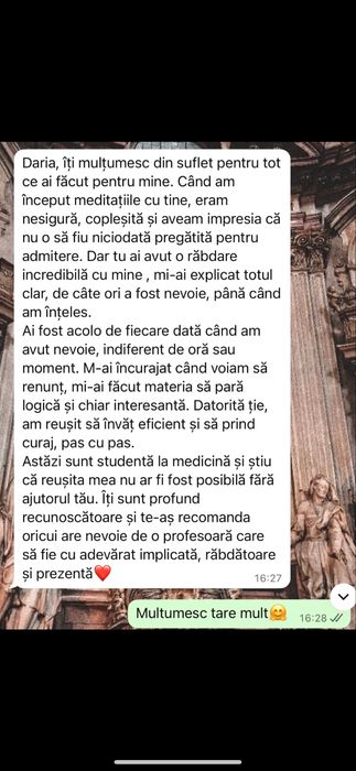 Meditații ADMITERE Medicină