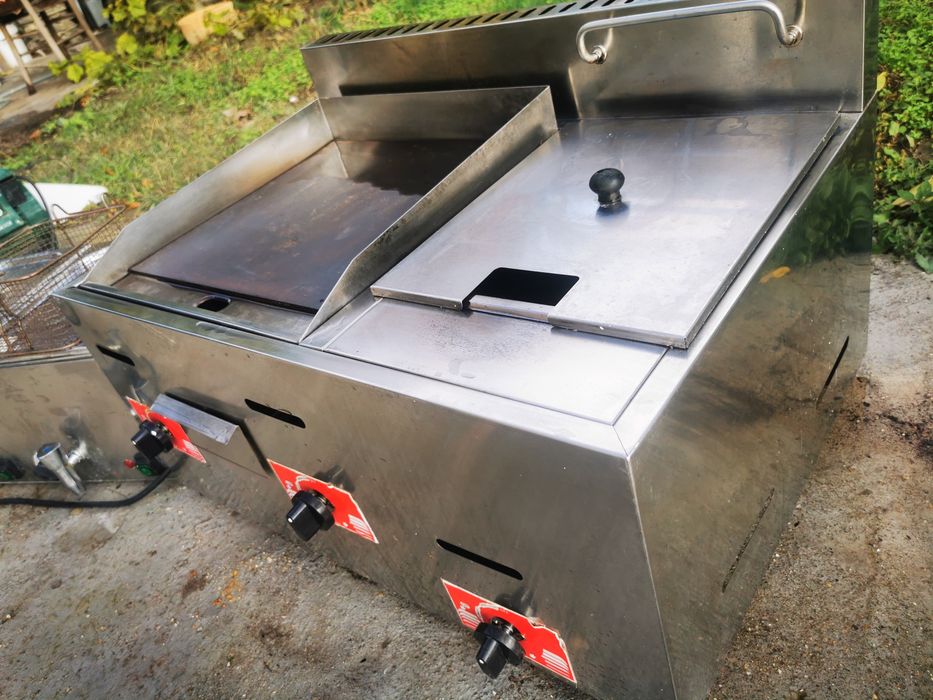 Професионална скара с фритюрник на газ