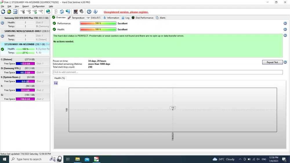 HDD 2,5" Samsung 320 GB