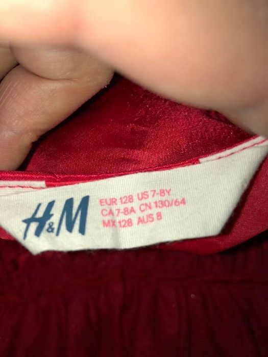 Rochita rosie +2 Bolerouri 7-10ani impecabile H&M