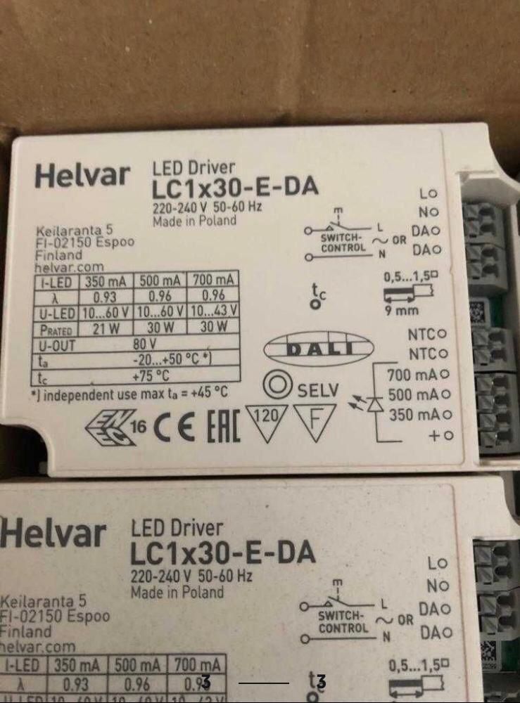 Helvar LED Driver LC1x30-E-DA 60лв