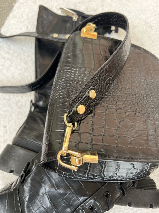 Чанта от естествена кожа + подарък ботуши Zara 36 – сет само 75 лв