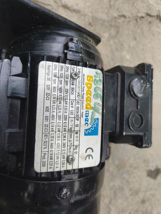 Vind motor electric   o,12 Kw ,0,09 Kw 230/380 v