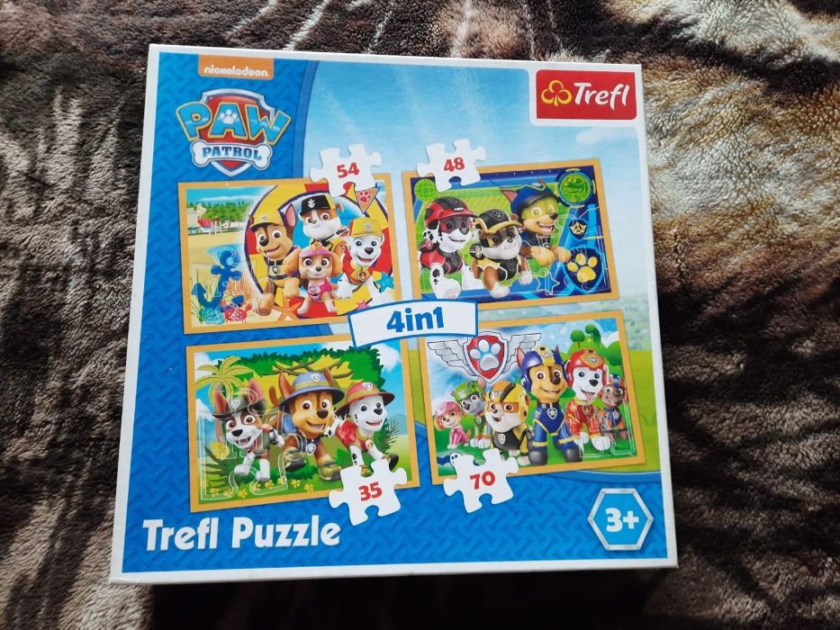 Puzzle Trefl 4 in 1 si 24 Maxi Copii (Paw Patrol, Disney)