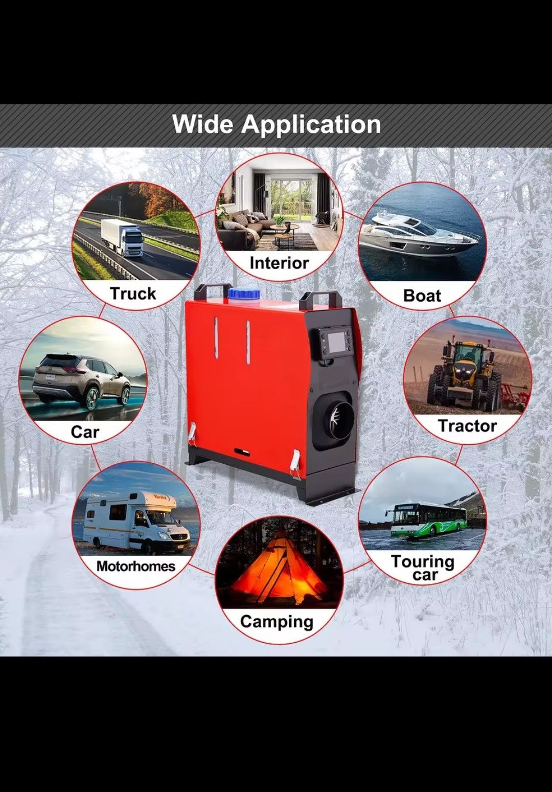 Суха дизелова печка 12/24 V. 5 и 8 kw.