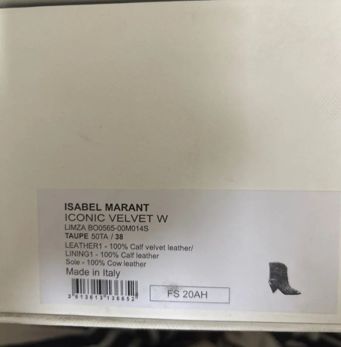 Cizme, ciocate Isabel Marant originale 38