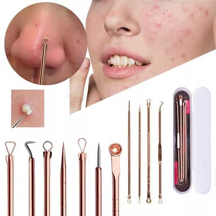 Инструменты для чистки кожи лица. Набор из 5 инструментов.