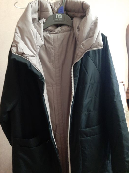 Продам утеплённый двусторонний плащ, тонкий системный, мягкий, капюшон