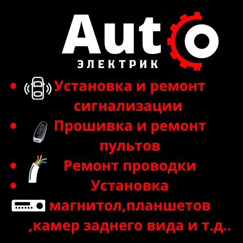 Автоэлектрик,установка сигнализации…