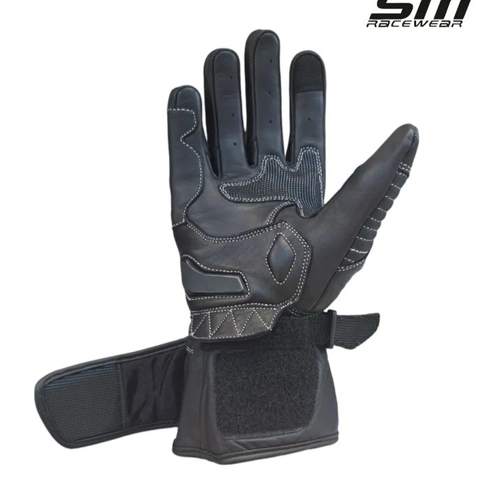 Manusi moto piele naturala SM Road marimi XS, S, M, L, XL, 2XL Noi!