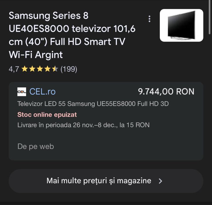 Tv smart samsung UE55ES800032