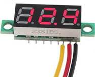 Voltmetru digital, DC, 0V-100V, verde - 3 fire