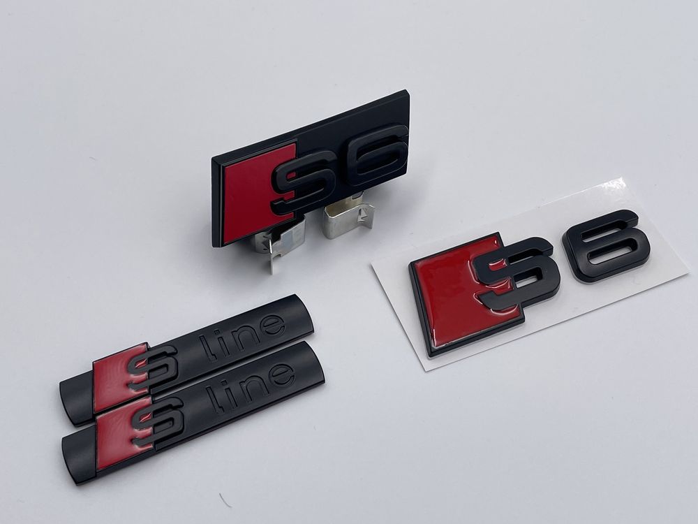 Set Embleme Audi S6 negru