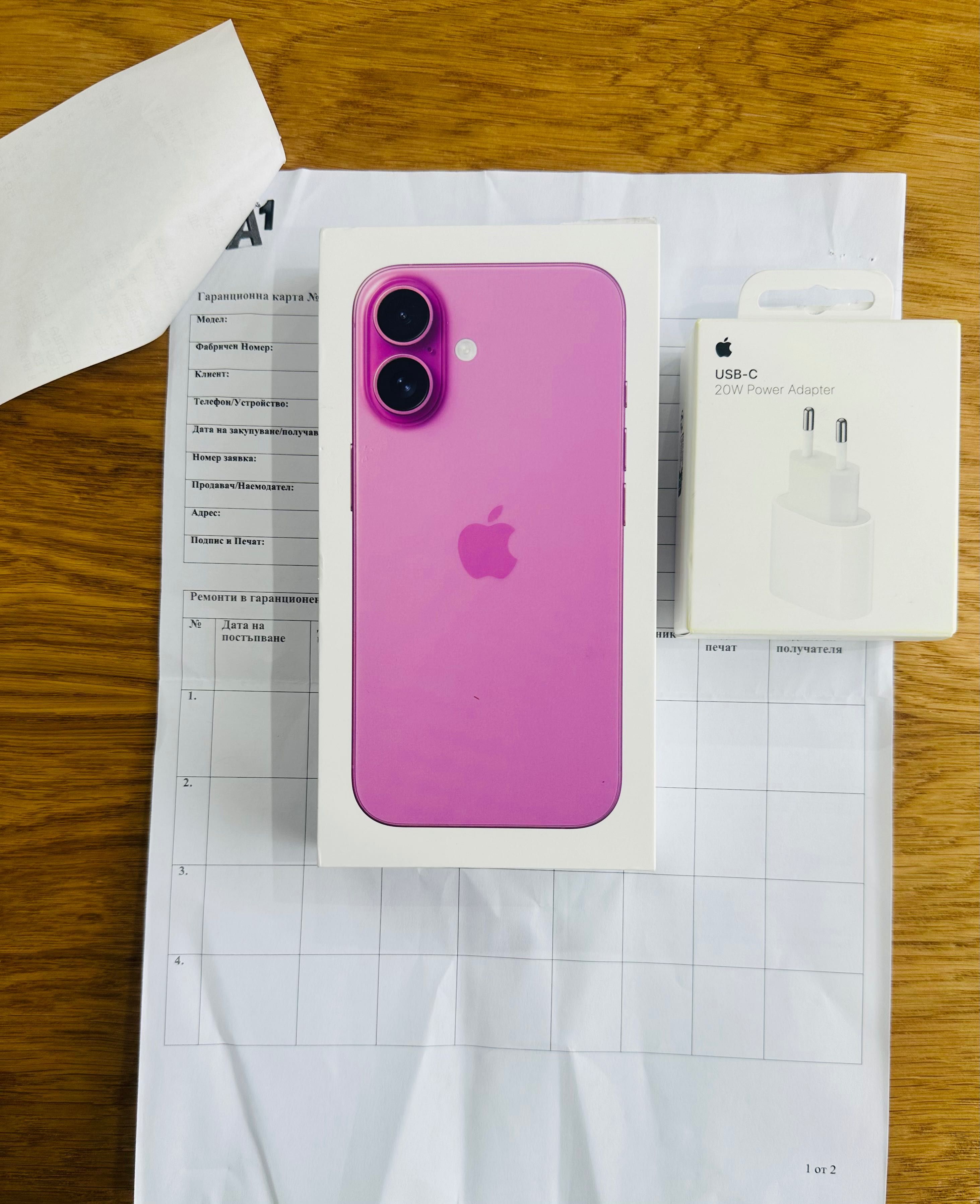 iPhone 16 Pink 128GB Гаранция 24м