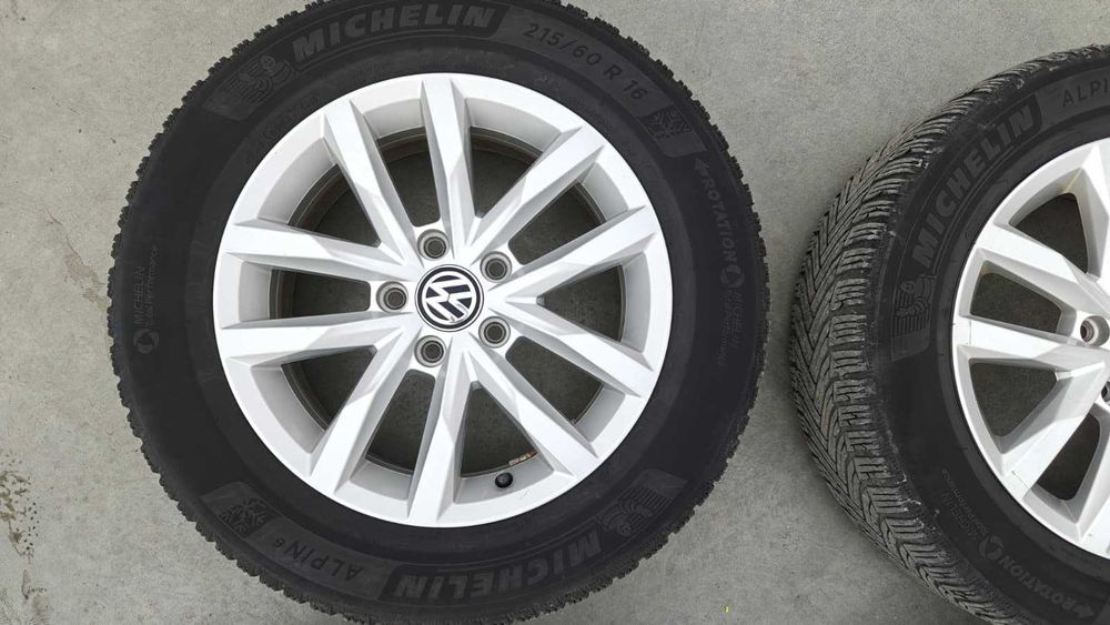 Jante originale Passat B8, 215 60 16 cu 8 anvelope
