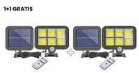 Proiector solar 120 Led cob 1+1 gratis senzor de lumina si miscare
