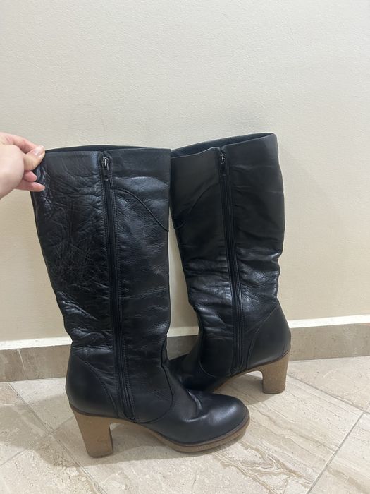 Дамски ботуши естествена кожа Esprit