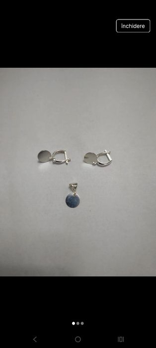 Set bijuterii Argint 925, cercei și pandantiv