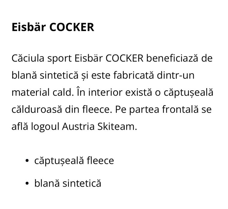 Cafiulă Eisbär originală ski Austria…