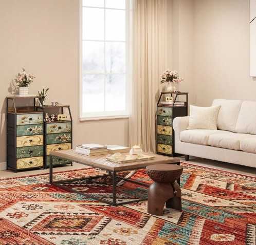 Скрин VEDECASA, скрин с 4 чекмеджета от плат, с отворен рафт