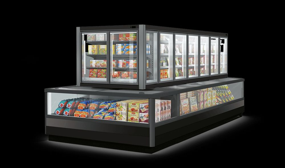 Открытая витрина холодильник пристенный витрина витринный горка