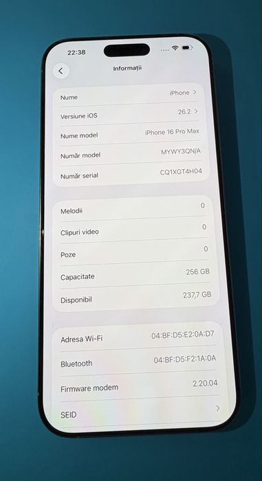 iPhone 16 Pro Max Pret 4600 lei