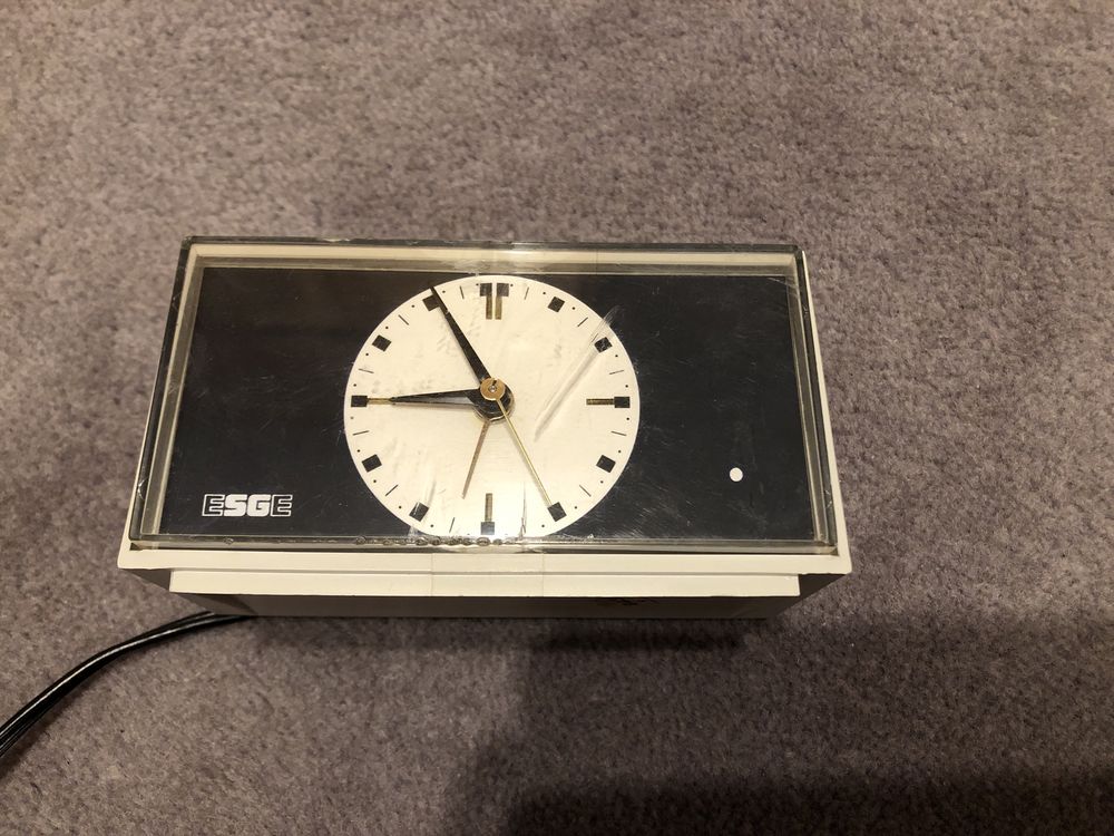 Ceas electric deșteptător de masă vintage german ESGE