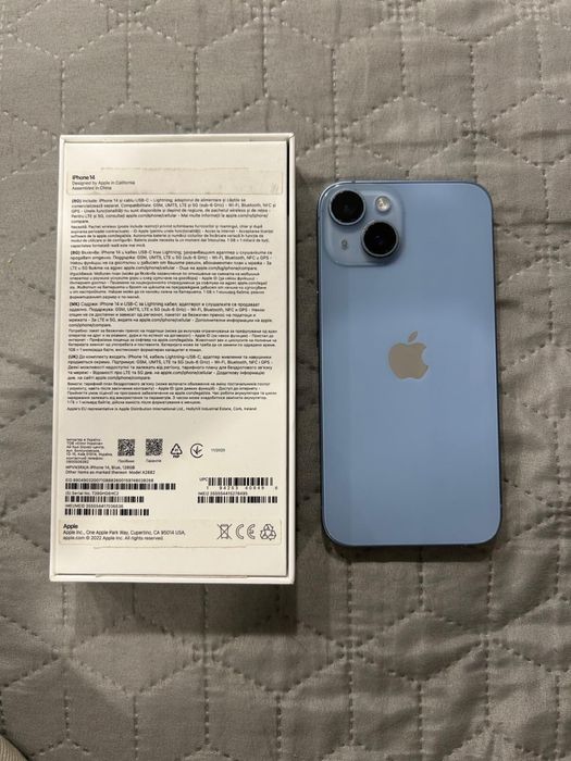 Iphone 14 albastru 128 gb fara defecte