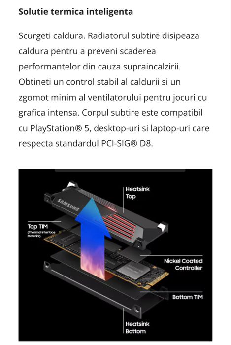 SSD Samsung 990 PRO 2TB Heatsink