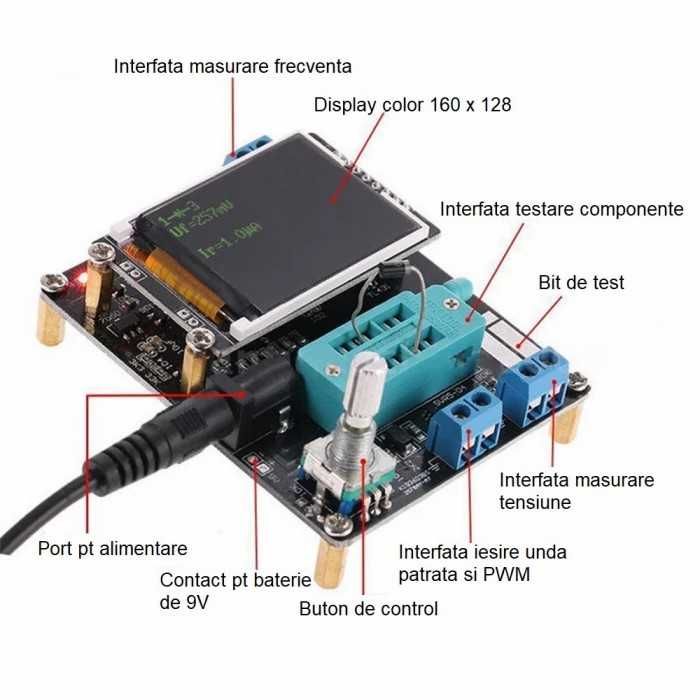 TESTER COMPONENTE electronice ESR METRU generator de frecventa DIGITAL