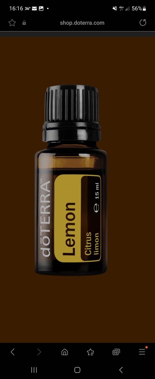 Vând ulei esențial Doterra Lemon