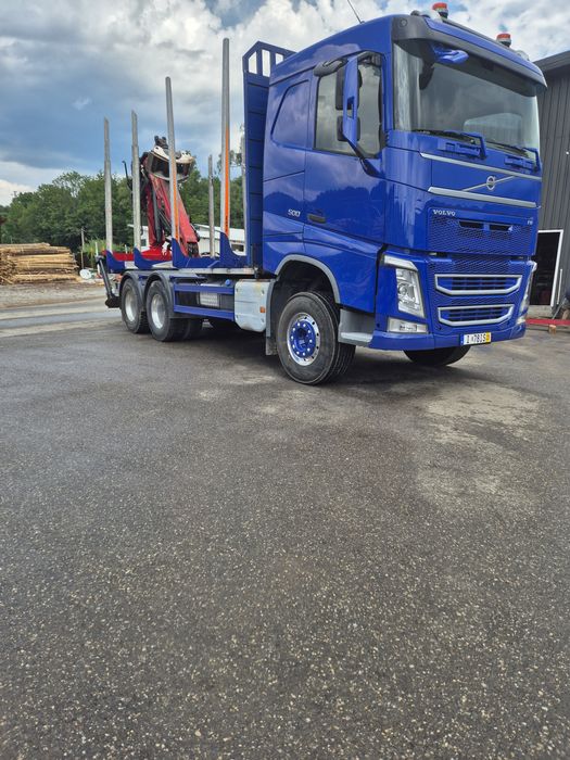 Volvo fh 500..transport lemn..forestier..bustean..macara