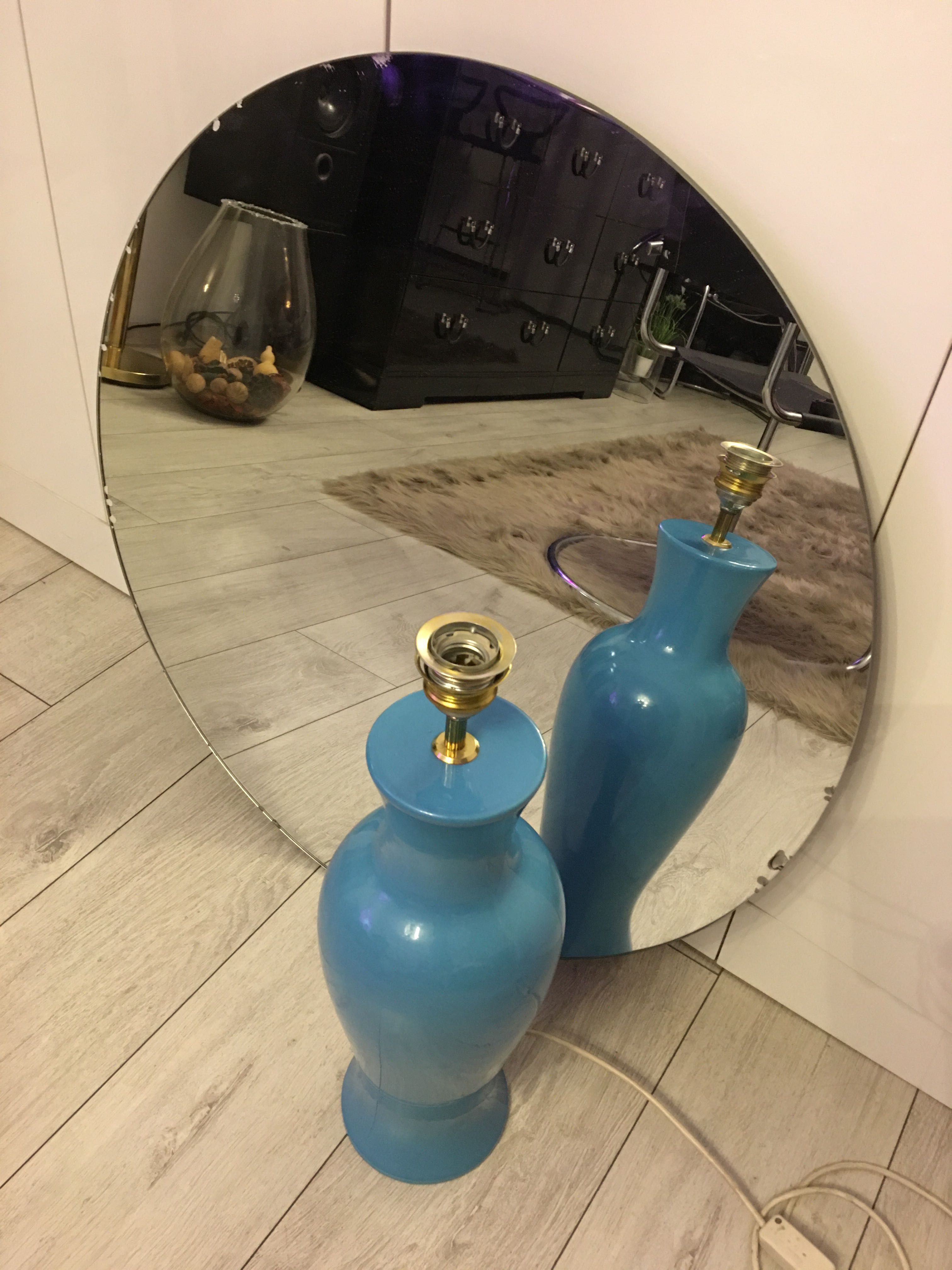 Reducere-Vintage lampa ceramica turquoise