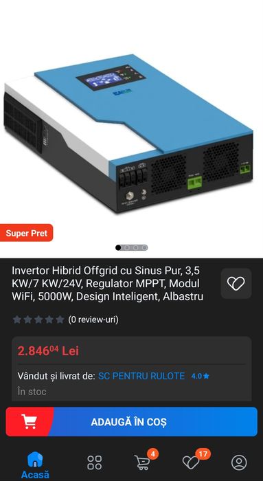 Invertor Hybrid 24V,Trimit in tara