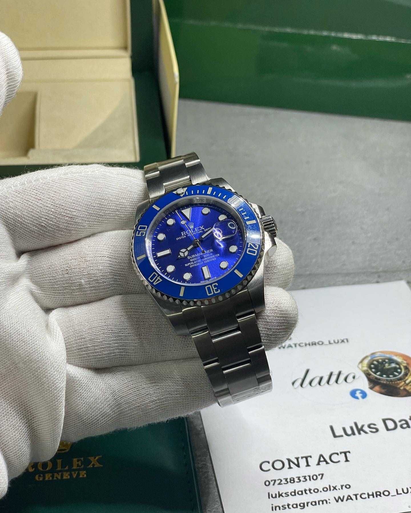 Rolex Submariner 116619lb 40mm Blue Dial Silver Albastru