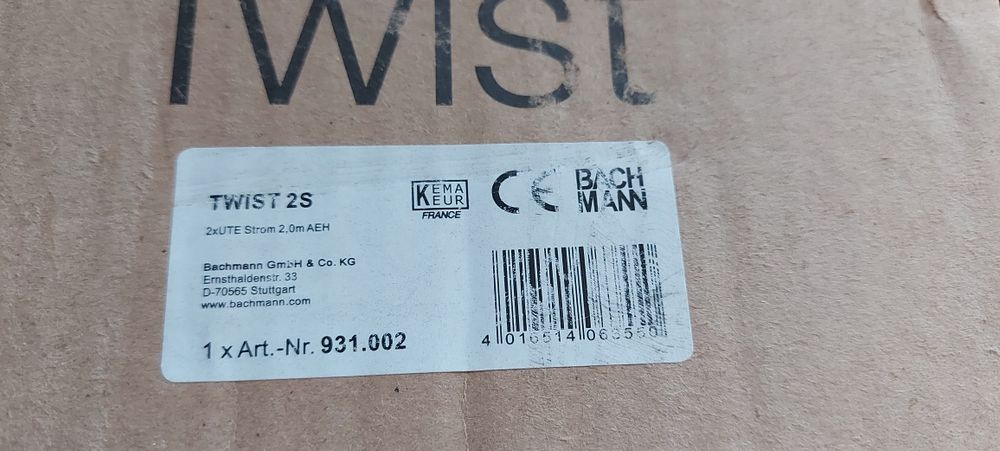 Priza incorporabila blat ~BACHMANN TWIST 2S~ inox periat - produs NOU