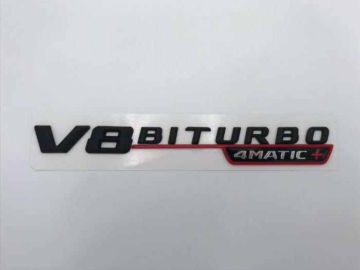Emblema Mercedes V8 Biturbo 4M+ mat