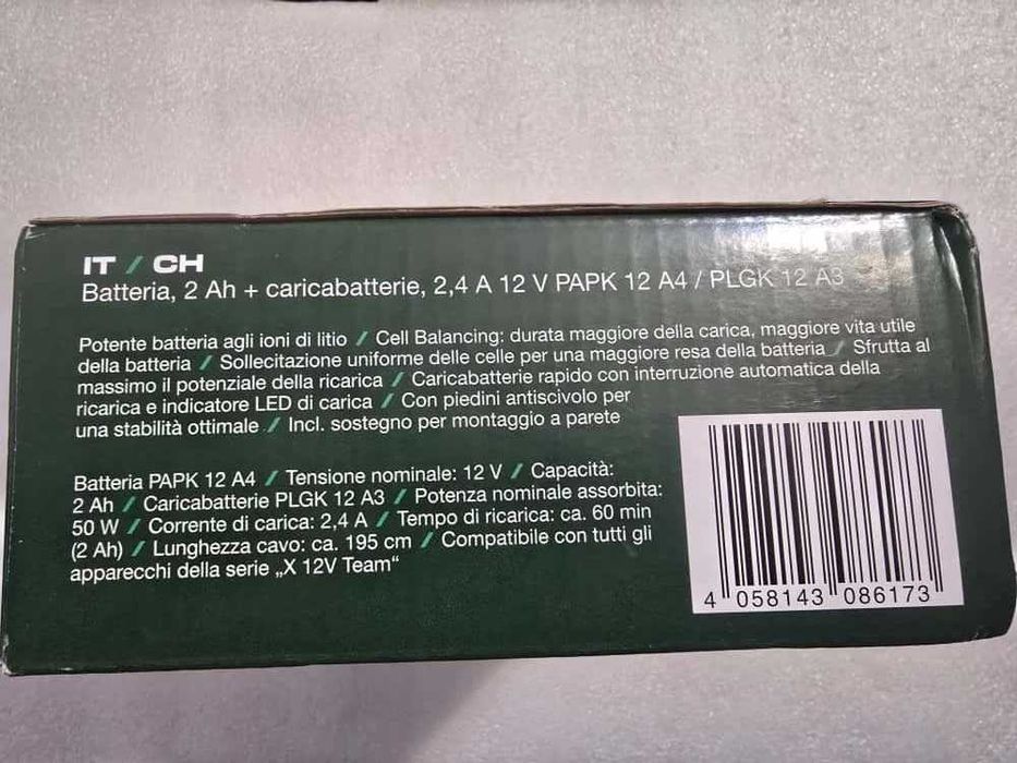 Kit incarcare PARKSIDE PLGK 12 A3 + acumulator PAPK 12 A4, 2Ah 12V