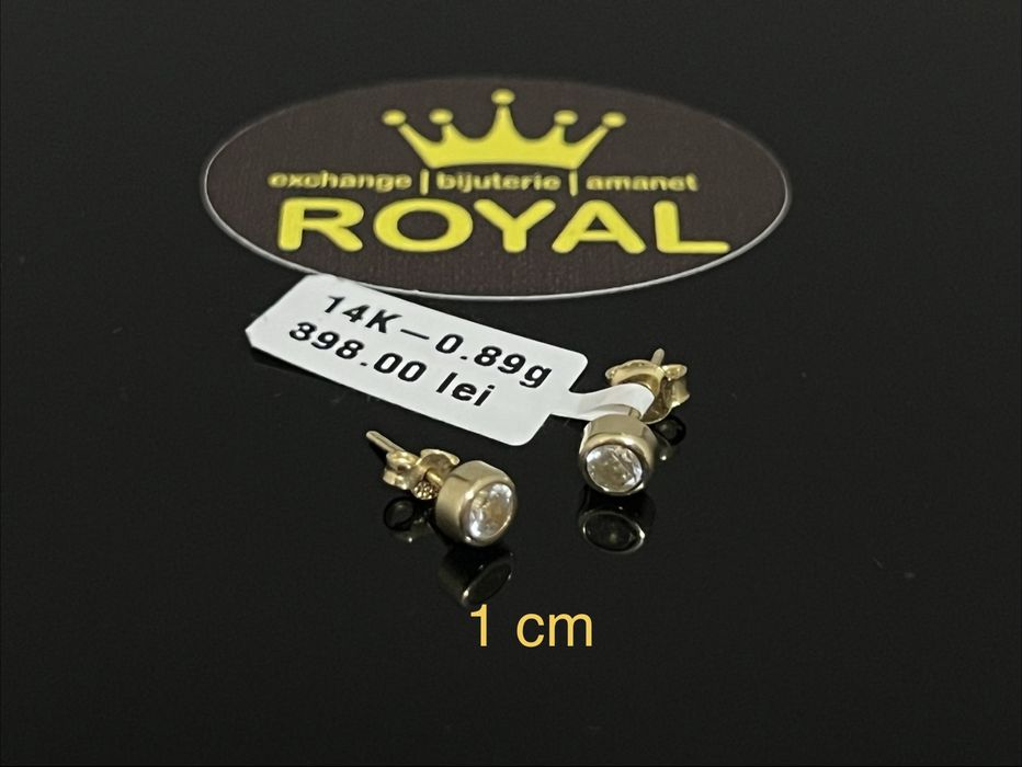 Bijuteria Royal CB : Cercei copil aur 14k 0,89 grame
