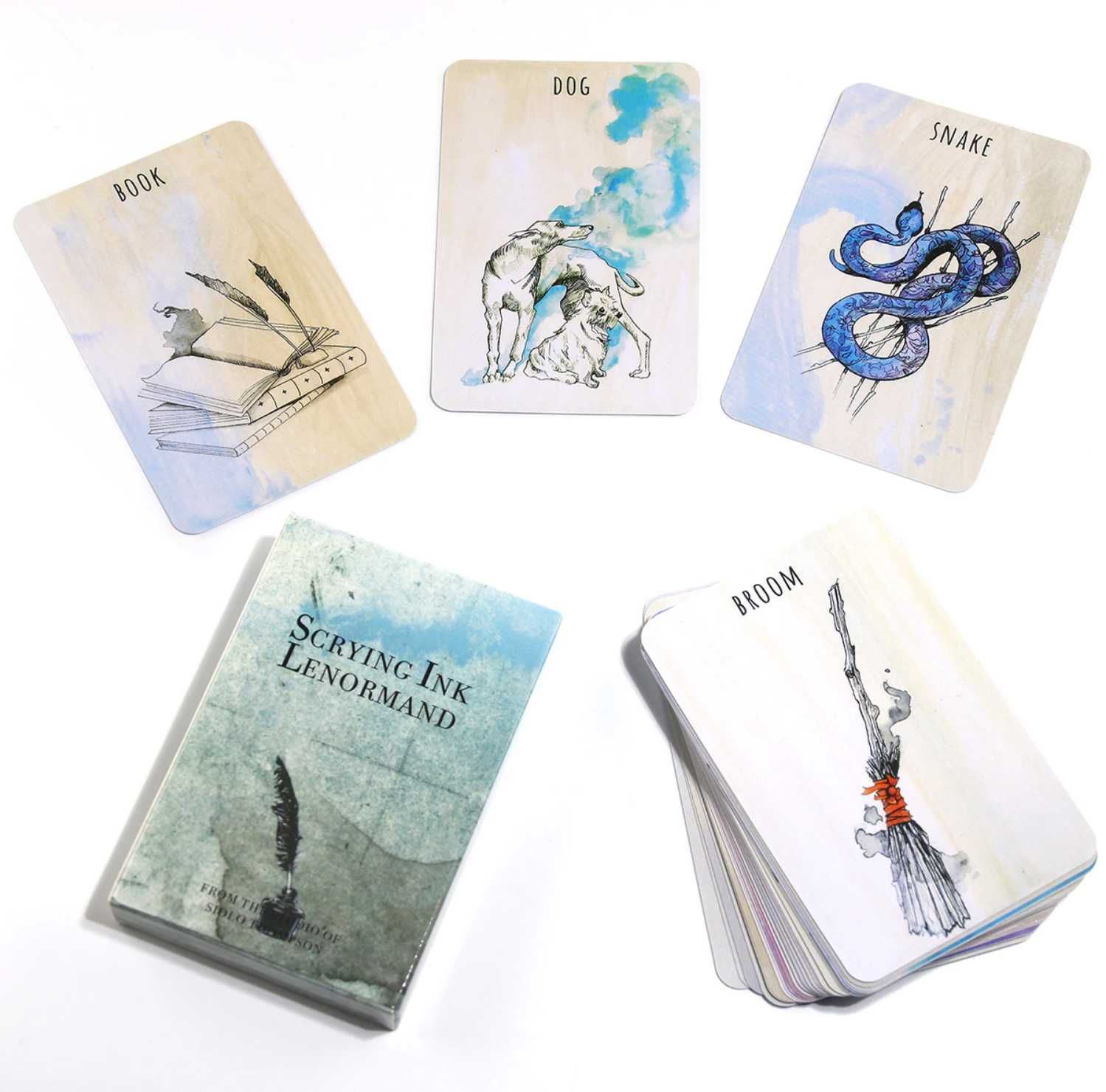 Ленорман:Golden Lenormand& Blue Bird Lenormand & Skrying Ink Lenormand