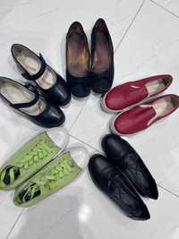 Кожаные Туфли для девочки  разные 5 пар.36 размер