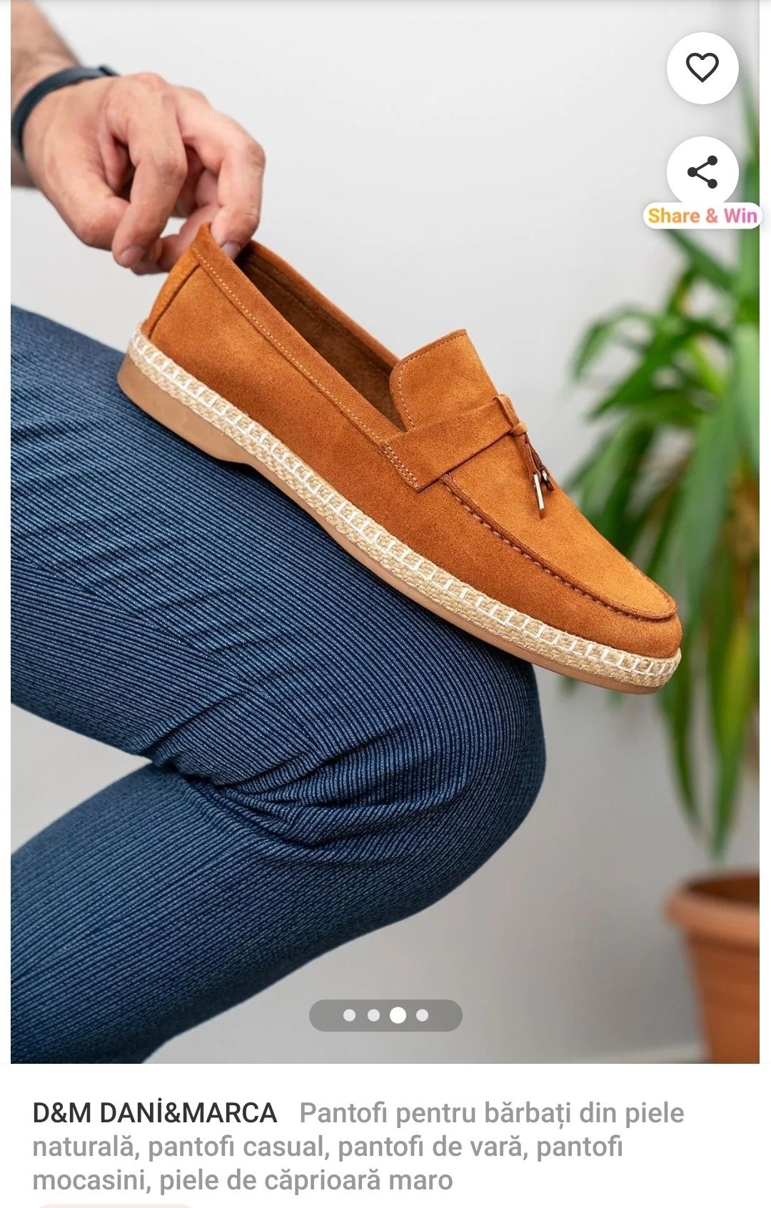 Loafers NOI (Mocasini) din piele întoarsă