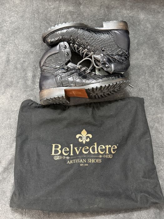 Ghete piele de aligator Belvedere Damian Artisan !OFERTA!