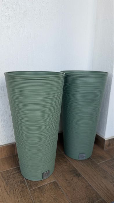 Саксии за цветя, Prosperplast, Пластмасови, 48x25 см, Зелени